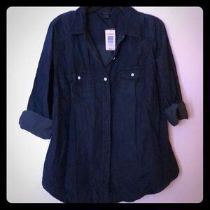 NWT Torrid Denim Button-Up Shirt